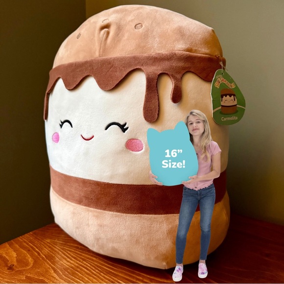 Squishmallows Other - Squishmallows 16” Carmelita Plush S’more Large Plush Squishy Camping Outdoors